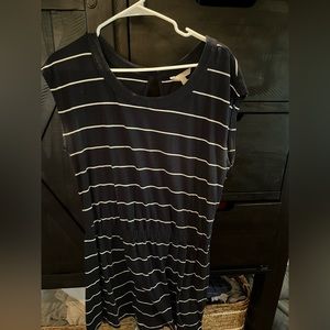 Banana Republic navy and white dress
